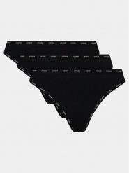 Guess Komplet 3 par fig brazylijskich O4GG14 K6YW1 Czarny. Czarne komplety bielizny Guess, z aplikacjami, z bawełny. Za 99.99 zł.