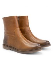 TRAVELIN' Skórzane botki "Pleubian" w kolorze jasnobrązowym rozmiar: 41. Brązowe botki damskie Travelin', bez obcasa, bez zapięcia. Za 506.95 zł.