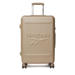 Walizka średnia Reebok. Brązowe walizki Reebok, bez wzorów, średnie. Za 299.99 zł.