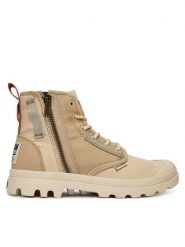 Palladium Trapery Pampadetroitzip Su 94612-221-M Beżowy. Brązowe trapery damskie Palladium, z materiału, bez zapięcia. Za 429.99 zł.