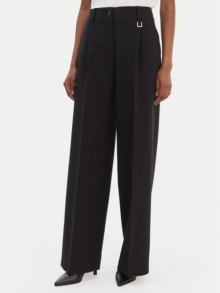 JOOP! Spodnie materiałowe Paris2 30100442 Czarny Regular Fit. Czarne spodnie materiałowe damskie Joop!, bez wzorów, z materiału. Za 520.99 zł.