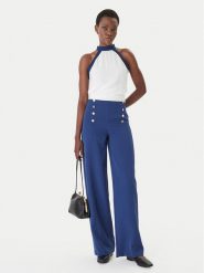 Artigli Spodnie materiałowe ACPA004373 Granatowy Regular Fit. Niebieskie spodnie materiałowe damskie Artigli, bez wzorów, z materiału. Za 419.99 zł.