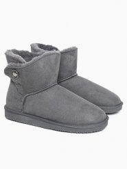 ISLAND BOOT Botki zimowe "Catalina" w kolorze szarym rozmiar: 41. Szare botki damskie Island Boot, na zimę, bez obcasa, bez zapięcia. Za 144.92 zł.