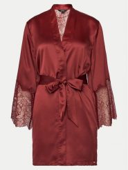 Hunkemöller Szlafrok Camille 300601 Czerwony. Czerwone szlafroki damskie Hunkemöller, bez wzorów, z syntetyku, bez kaptura. Za 139.99 zł.