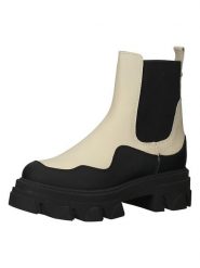 Steve Madden Skórzane sztyblety w kolorze beżowo-czarnym rozmiar: 38. Brązowe botki damskie Steve Madden, sportowe, bez obcasa, bez zapięcia. Za 260.99 zł.