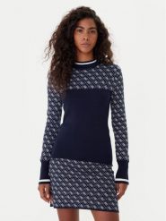 Guess Sweter W5BR24 Z3JD2 Granatowy Slim Fit. Niebieskie swetry klasyczne damskie Guess, xxl, z syntetyku, bez kołnierzyka. Za 349.99 zł.