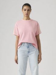 Levi's Koszulka w kolorze jasnoróżowym rozmiar: XS. Różowe bluzki damskie Levi's, s, bez wzorów, z bawełny, bez kołnierzyka, bez ramiączek. Za 72.95 zł.