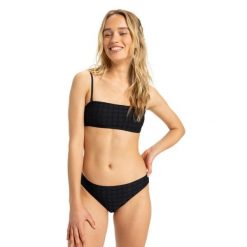 Majtki bikini o średnim kryciu dla Kobiety CAMILO Czarny. Brązowe bikini Roxy, bez wzorów, z elastanu. Za 179.99 zł.