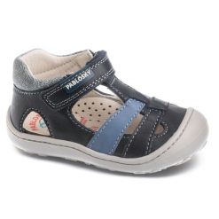 Sandały PABLOSKY 023922P Niebieski. Niebieskie sandały damskie Pablosky, bez wzorów, ze skóry, bez obcasa, bez zapięcia. Za 158.99 zł.