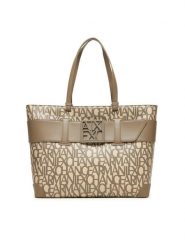 Armani Exchange Torebka 949127 3F742 M1014 Beżowy. Brązowe shopper bag Armani Exchange, bez wzorów, ze skóry, bez dodatków. Za 869.99 zł.
