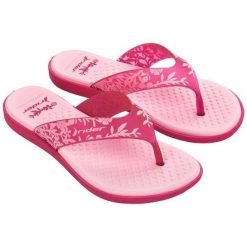 Japonki Rider Aqua Vi Fem 83635AZ069 różowe. Czerwone klapki damskie bez wzorów, z gumy, bez obcasa, bez zapięcia. Za 236.98 zł.