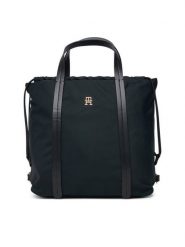 Tommy Hilfiger Plecak Th Soft Nylon Tote/Backpack AW0AW19029 Czarny. Czarne plecaki Tommy Hilfiger, bez wzorów, z materiału. Za 489.99 zł.
