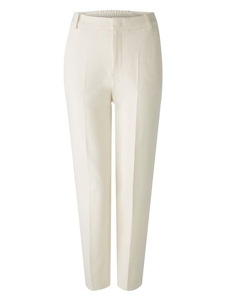 Oui Spodnie w kolorze kremowym rozmiar: 42. Brązowe spodnie materiałowe damskie Oui, bez wzorów, z materiału. Za 152.99 zł.