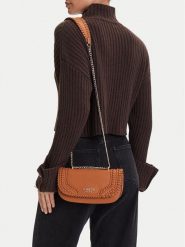 Guess Torebka Tatum HWNG96 67210 Brązowy. Brązowe torebki wieczorowe damskie Guess, z aplikacjami, ze skóry, bez dodatków. Za 329.99 zł.