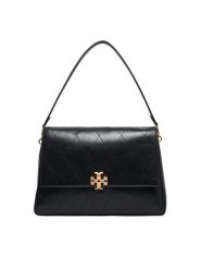 Tory Burch Torebka Charlie Quilted Large Shoulder Bag 185805 Czarny. Czarne torebki klasyczne damskie Tory Burch, ze skóry, bez dodatków. Za 3,469.00 zł.