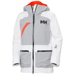 Damska kurtka narciarska z kapturem Helly Hansen Whitewall Lifaloft 3.0T. Białe kurtki damskie Helly Hansen, na zimę, bez wzorów, z puchu, z kapturem. Za 1,544.50 zł.