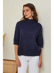 So Cachemire Sweter "Mahouca" w kolorze granatowym rozmiar: XL. Niebieskie swetry klasyczne damskie So Cachemire, xl, z kaszmiru, bez kołnierzyka. Za 128.25 zł.