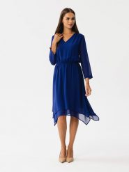 Stylove Sukienka w kolorze niebieskim rozmiar: L. Niebieskie sukienki damskie Stylove, bez wzorów, bez ramiączek. Za 256.54 zł.