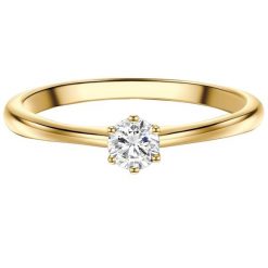 Trilani Pierscionek Solitaire aus Sterling Silber in Gelbgold mit Zirkonia Pierścionki 1 ct Damski. Białe pierścionki damskie Trilani, z cyrkonią, pozłacane. Za 219.99 zł.