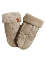 Kaiser Naturfellprodukte Wełniane rękawiczki "Nappa" w kolorze beżowym rozmiar: 7. Brązowe rękawiczki damskie Kaiser Naturfellprodukte, bez wzorów, z materiału. Za 82.99 zł.