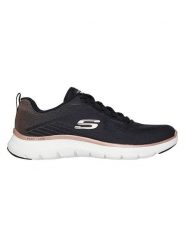 Skechers Sneakersy "Flex Appeal 5.0" w kolorze czarnym rozmiar: 39. Czarne obuwie sportowe damskie Skechers, z materiału, bez zapięcia. Za 206.42 zł.