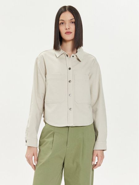 ONLY Koszula Drew 15308207 Beżowy Regular Fit. Brązowe koszule damskie Only, l, bez wzorów, z bawełny, bez kołnierzyka, bez ramiączek. Za 159.99 zł.