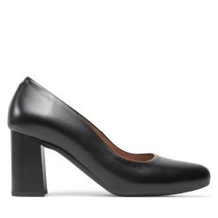 Czółenka R.Polański. Czarne czółenka damskie R.Polański, bez wzorów, bez obcasa. Za 499.99 zł.