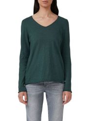 S.Oliver Koszulka w kolorze zielonym rozmiar: 38. Zielone bluzki damskie S.Oliver, s, bez wzorów, z bawełny, bez kołnierzyka, bez ramiączek. Za 52.99 zł.