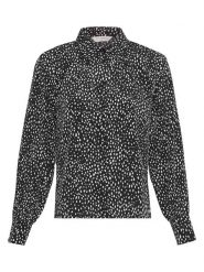 MOSS COPENHAGEN Bluzka "Jace Rhian"w kolorze czarno-białym rozmiar: XS. Białe bluzki damskie Moss Copenhagen, xs, bez wzorów, bez kołnierzyka, bez ramiączek. Za 117.45 zł.