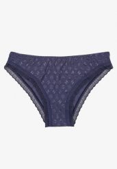 Granatowe Majtki Typu Figi z Koronką Arvisis. Niebieskie figi Born2be, bez wzorów, z jeansu. Za 4.99 zł.
