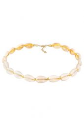 Elli Damski choker Trend Beach z pozłacanymi muszlami Kauri ze srebra próby 925 Sterling Silver Naszyjniki 1 ct. Szare naszyjniki damskie Elli, pozłacane. Za 207.39 zł.