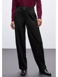 Street One Spodnie w kolorze czarnym rozmiar: 34/L30. Czarne spodnie materiałowe damskie Street One, bez wzorów, z materiału. Za 157.35 zł.