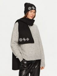 Guess Czapka AW5177 POL01 Czarny. Czarne czapki damskie Guess, na zimę, z aplikacjami. Za 119.99 zł.