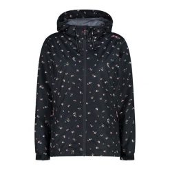 Damska kurtka wodoodporna CMP. Czarne kurtki damskie CMP, bez wzorów, bez kaptura. Za 356.00 zł.