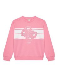 Guess Bluza J5YQ01 KA6R4 Różowy Regular Fit. Czerwone bluzy dziewczęce Guess, z aplikacjami, z bawełny, bez ramiączek, bez kaptura. Za 139.99 zł.