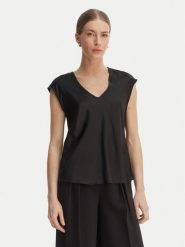 Rinascimento Bluzka CFC0127631003 Czarny Regular Fit. Czarne bluzki damskie Rinascimento, xs, bez wzorów, z syntetyku, bez kołnierzyka, bez ramiączek. Za 229.99 zł.