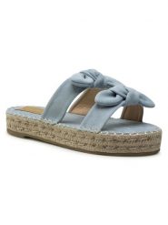 DeeZee Espadryle WS19354-12 Niebieski. Niebieskie espadryle damskie DeeZee, bez wzorów, z materiału, bez obcasa. Za 54.99 zł.