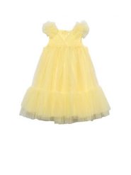 Abel & Lula Sukienka elegancka 5039 Żółty Regular Fit. Żółte sukienki dziewczęce Abel & Lula, bez wzorów, z syntetyku, bez ramiączek. Za 369.99 zł.