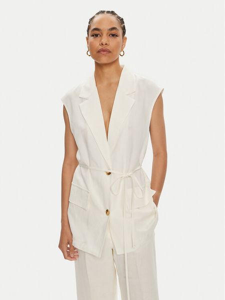 ViCOLO Kamizelka TB1545 Écru Regular Fit. Kamizelki damskie ViCOLO, s, bez wzorów, z wiskozy, bez kaptura. Za 279.99 zł.