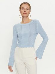 Guess Sweter Adaline W4GR08 Z2U00 Błękitny Regular Fit. Niebieskie swetry klasyczne damskie Guess, m, z wiskozy, bez kołnierzyka. Za 199.99 zł.
