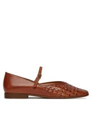 Lasocki Baleriny WI40-12674-01 Brązowy. Brązowe balerinki damskie Lasocki, bez wzorów, ze skóry. Za 209.99 zł.