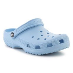 Klapki Crocs Classic 10001-4NS niebieskie. Niebieskie klapki damskie bez wzorów, bez obcasa, bez zapięcia. Za 345.55 zł.