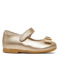 Baleriny Tommy Hilfiger. Żółte baleriny dziewczęce Tommy Hilfiger, bez wzorów, bez obcasa, bez zapięcia. Za 289.99 zł.