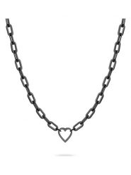 Liebeskind Naszyjnik z elementem ozdobnym - dł. 45 cm rozmiar: onesize. Czarne naszyjniki damskie Liebeskind, ze stali. Za 130.99 zł.