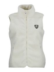 Peak Mountain Kamizelka polarowa "Abeille" w kolorze kremowym rozmiar: XXL. Brązowe kamizelki damskie Peak Mountain, xxl, bez wzorów, z polaru, bez kaptura. Za 171.28 zł.