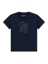 Guess T-Shirt N6RI17 grK8HM4 Granatowy Regular Fit. Niebieskie t-shirty i koszulki chłopięce Guess, z aplikacjami, z bawełny, bez kołnierzyka, bez ramiączek. Za 119.99 zł.