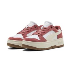 Damskie sneakersy Rebound Femme Low Suede PUMA White Frosted Ivory Exotic Red. Białe obuwie sportowe damskie Puma, bez zapięcia, do koszykówki. Za 309.00 zł.