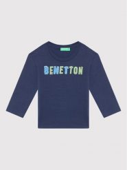 United Colors Of Benetton Bluzka 3ATNC15F2 Granatowy Regular Fit. Niebieskie t-shirty i koszulki chłopięce United Colors Of Benetton, bez wzorów, z bawełny, bez kołnierzyka, bez ramiączek. Za 49.99 zł.