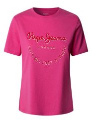 Pepe Jeans Koszulka "Rumer" w kolorze różowym rozmiar: S. Różowe bluzki damskie Pepe Jeans, s, bez wzorów, z bawełny, bez kołnierzyka, bez ramiączek. Za 100.99 zł.