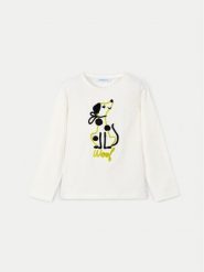 Mayoral Bluzka 4068 Écru Regular Fit. Bluzki i koszule dziewczęce Mayoral, bez wzorów, z bawełny, bez kołnierzyka, bez ramiączek. Za 49.99 zł.
